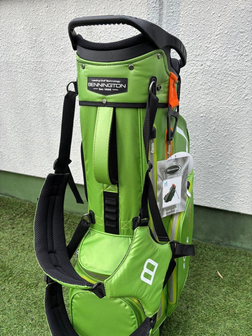ベニントン　スタンドキャディバッグ　新品　ゴルフバッグ　ライム　グリーン