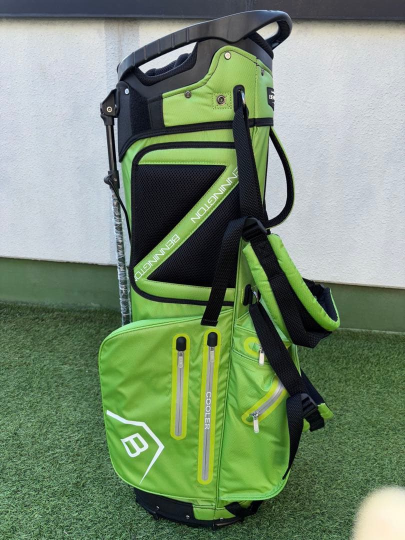 ベニントン　スタンドキャディバッグ　新品　ゴルフバッグ　ライム　グリーン