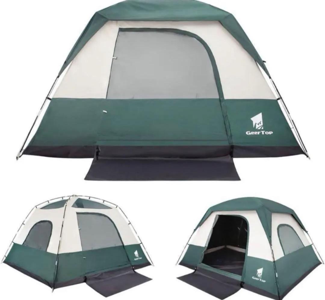 GEERTOP テント　4-6人用 大型 防災 アウトドア キャンプ ギアトップ