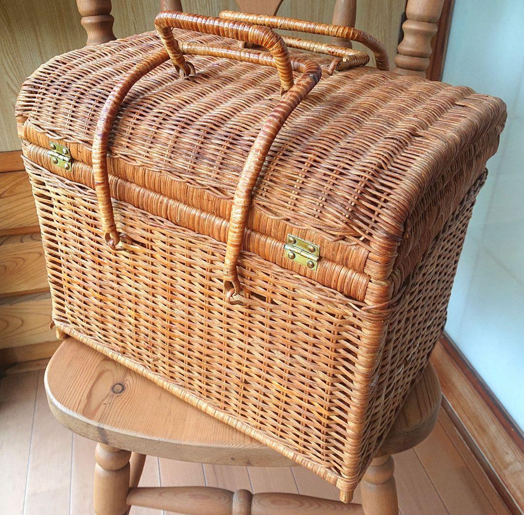 ペット用(小型)キャリーバッグ 蓋付き篭 インテリア