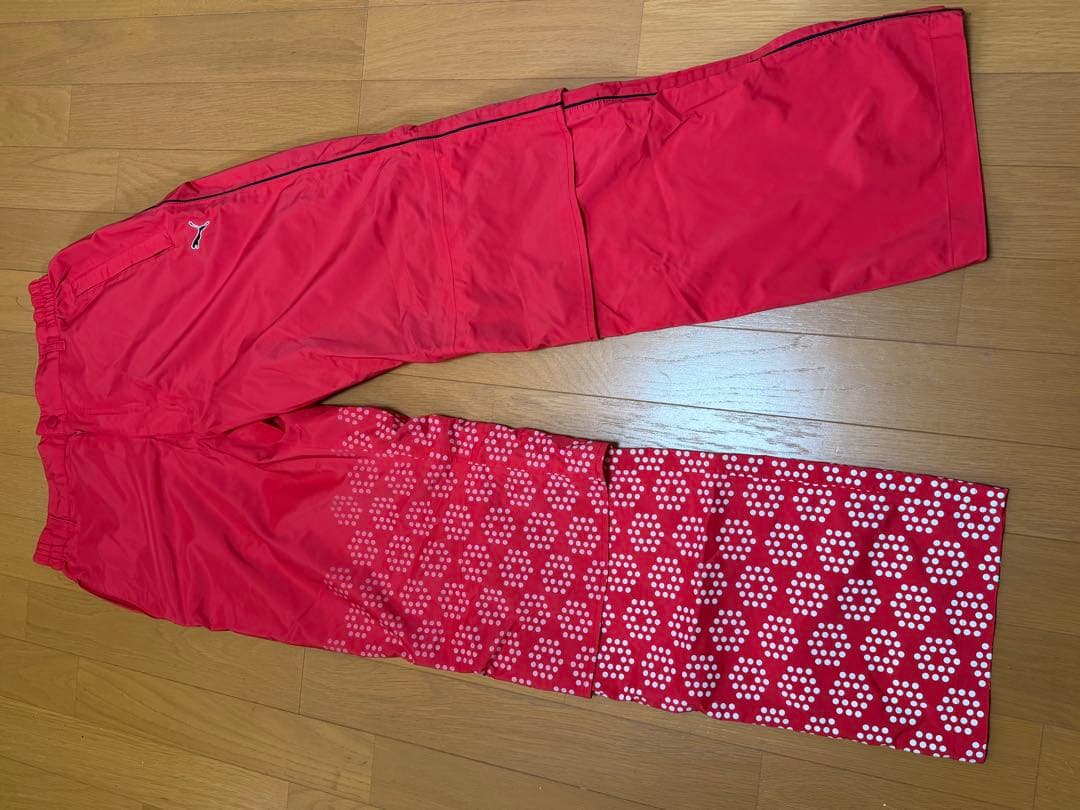 PUMA 赤 ドット柄 レインウェア上下 他 セット