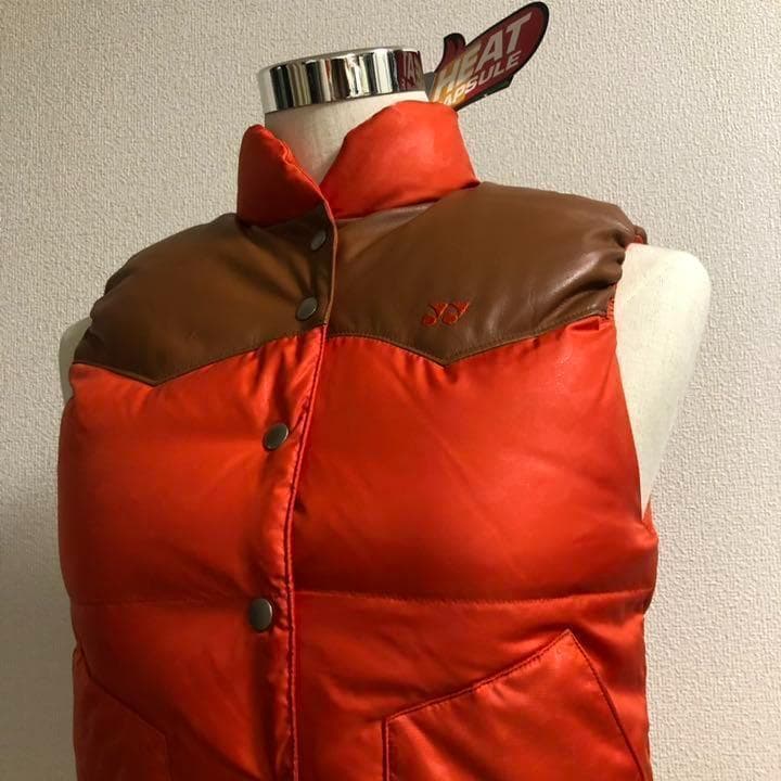 新品未使用 ヨネックス◇ヒートカプセル ダウン ベスト◇オレンジ Sサイズ