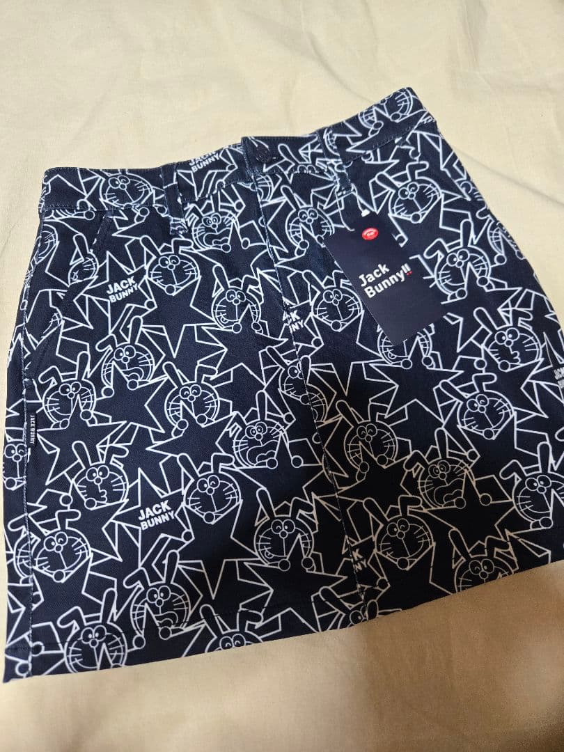 ドラえもん ジャックバニー　コラボ　裏起毛スカート　0　サイズ　S　ネイビー
