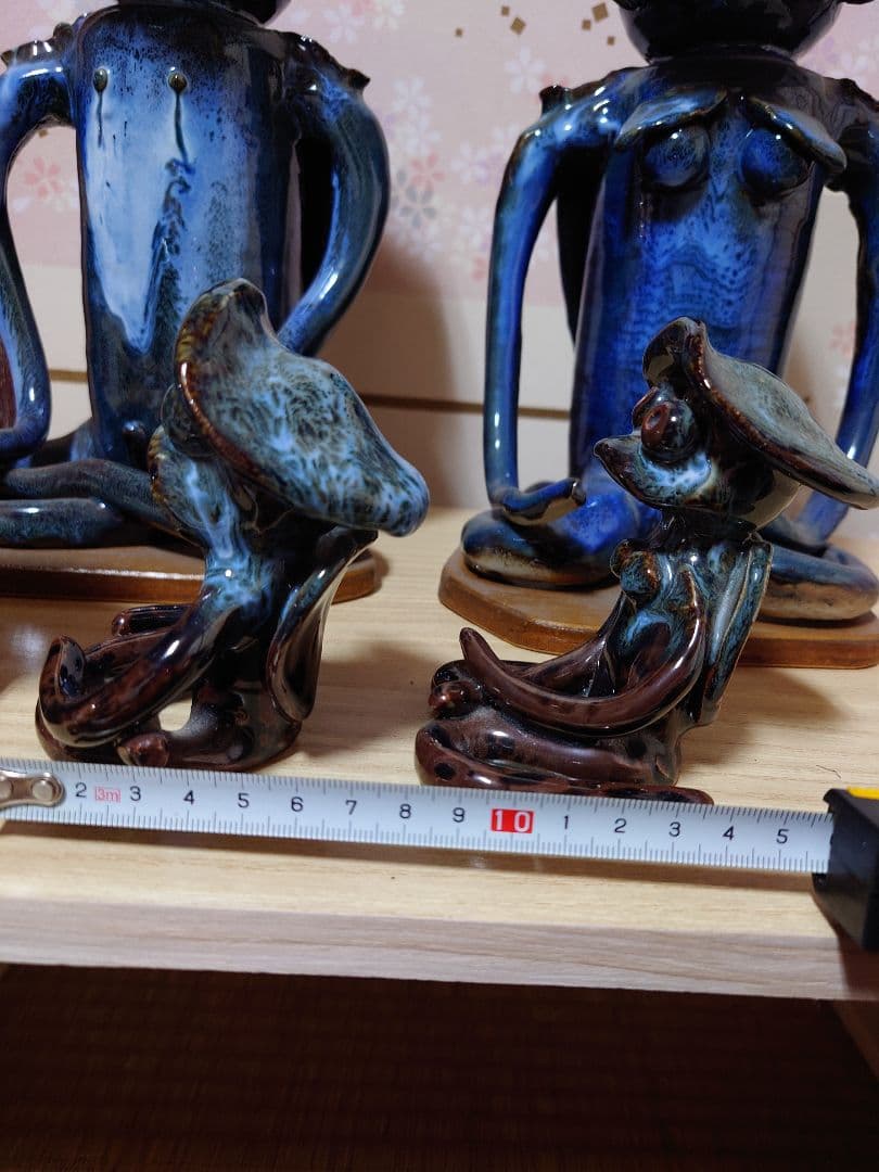 宮陶　宮崎ガラッパ　男の子、女の子、湯のみ　計5点