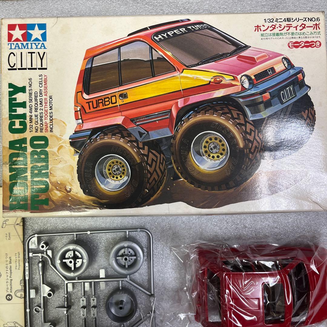 タミヤ ホンダ シティ ターボ 1/32ミニ4駆シリーズNo.6 モーター付き