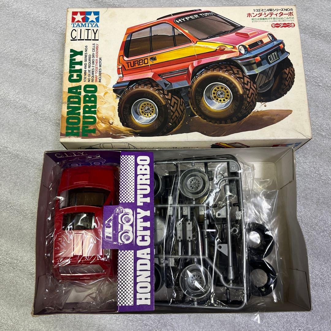 タミヤ ホンダ シティ ターボ 1/32ミニ4駆シリーズNo.6 モーター付き