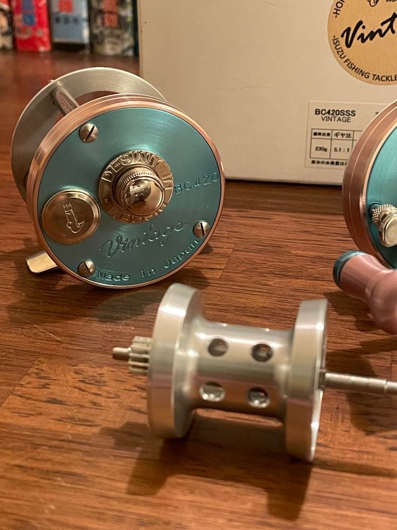 ヴィンテージ420SSS(五十鈴工業)、マイクロキャストスプール(アベイル)