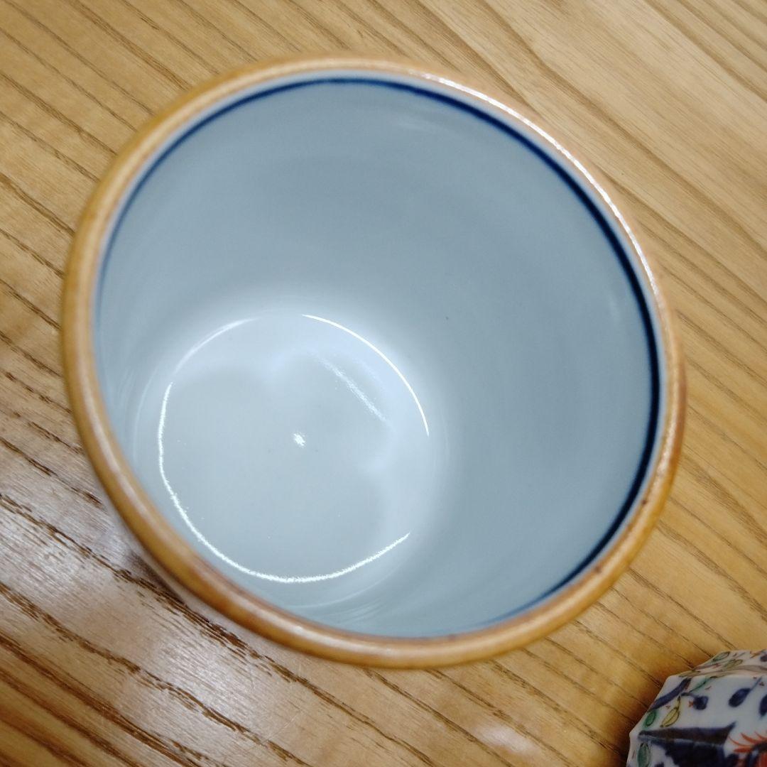 ☆ 叶松谷 清水焼 赤絵湯呑