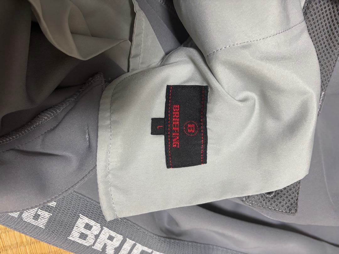 ブリーフィング　スウェット グレー ラインロゴ　L セットアップ