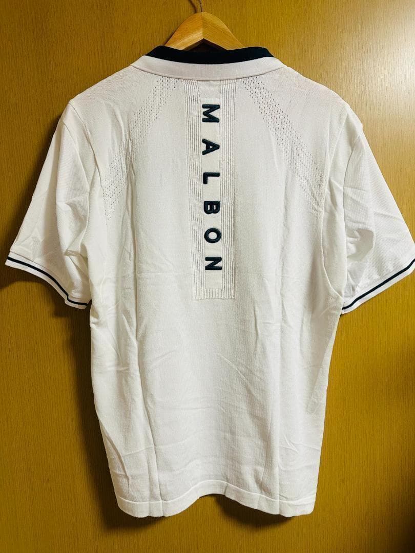 マルボンゴルフ ポロシャツ malbon golf メンズ シャツ 白色XXL