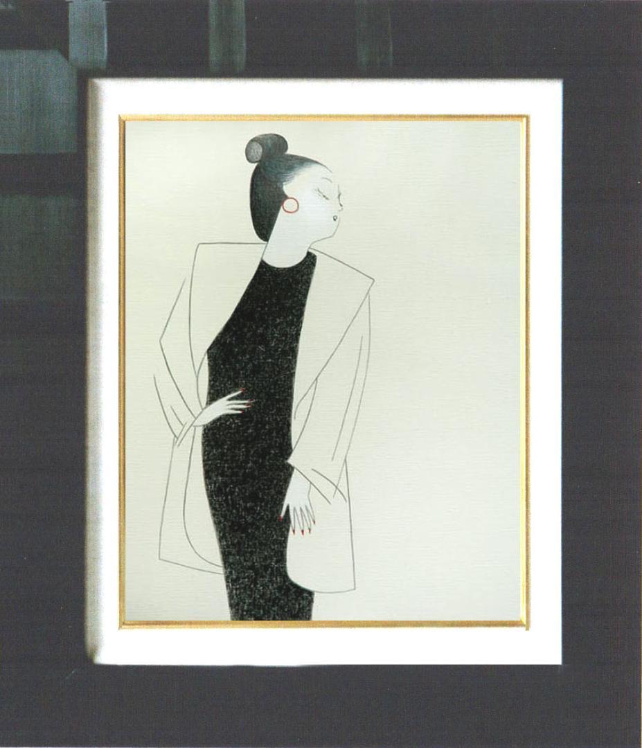 油絵 菅家令子 絵 絵画 インテリア F6-082511 人物 女性像