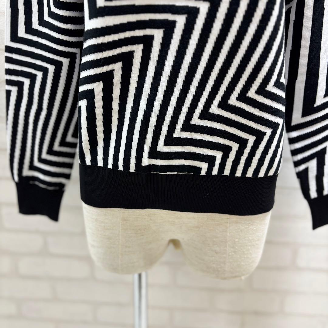 ★美品★ new balance ゴルフウェア セーター Mサイズ 黒 白