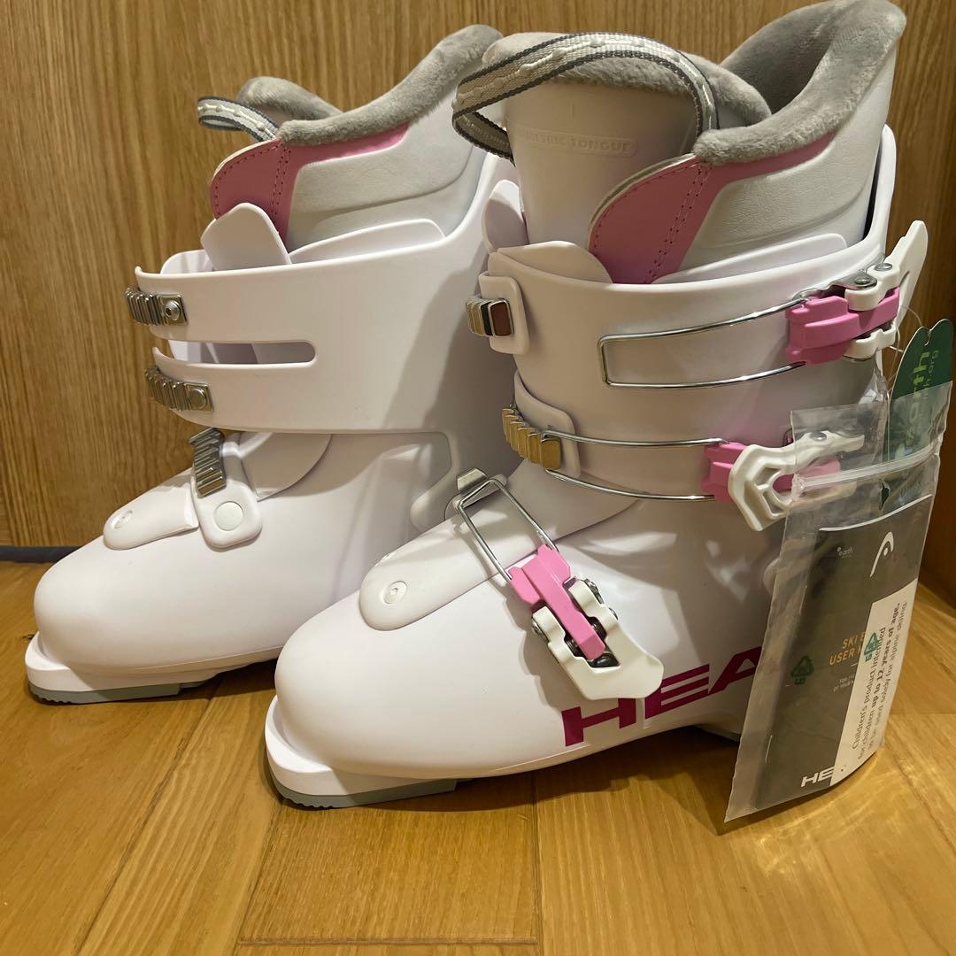 新品　HEAD ジュニア　スキーブーツ ホワイト/ピンク　24.0〜24.5cm