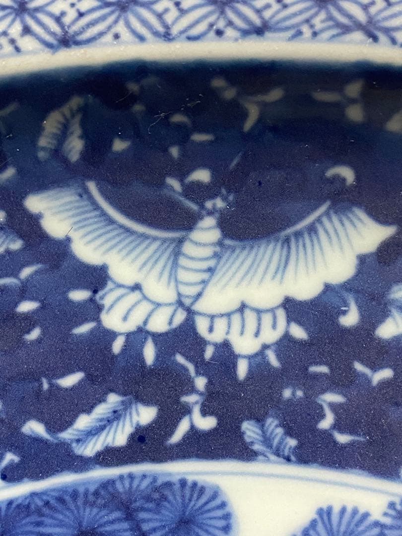 清朝　大清康熙年製 青花 大皿 中国美術 茶道具 煎茶道具 清時代 骨董品