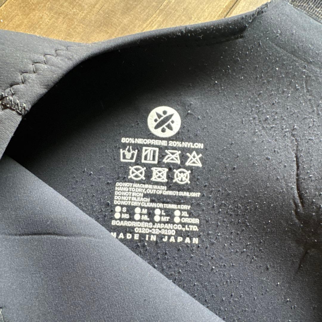 ROXY ロングジョン ウェットスーツ ブラック/マルチカラー　オーダーMサイズ