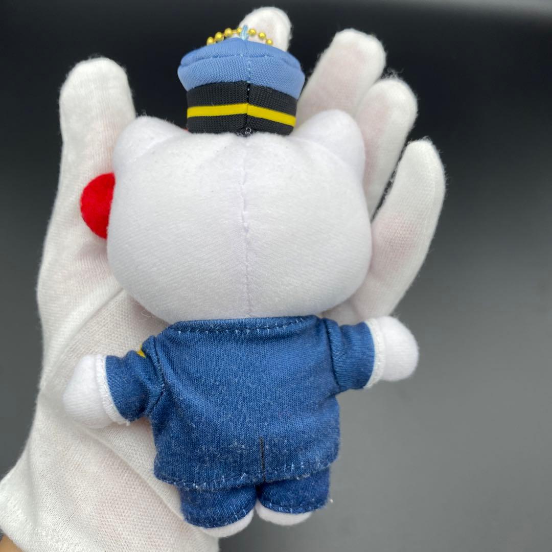 ハローキティー　キーホルダー　限定　新幹線 車掌　ぬいぐるみ　ストラップ