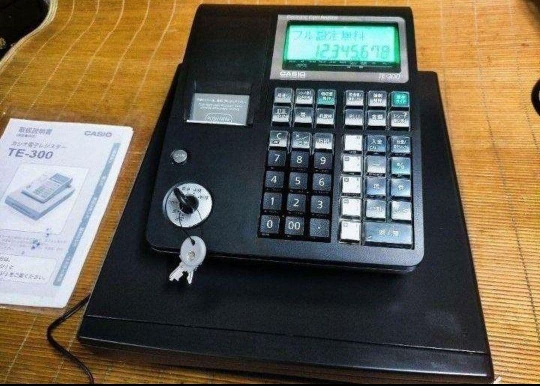 カシオレジスター　TE-300　フル設定無料　 送料無料人気機種　120700