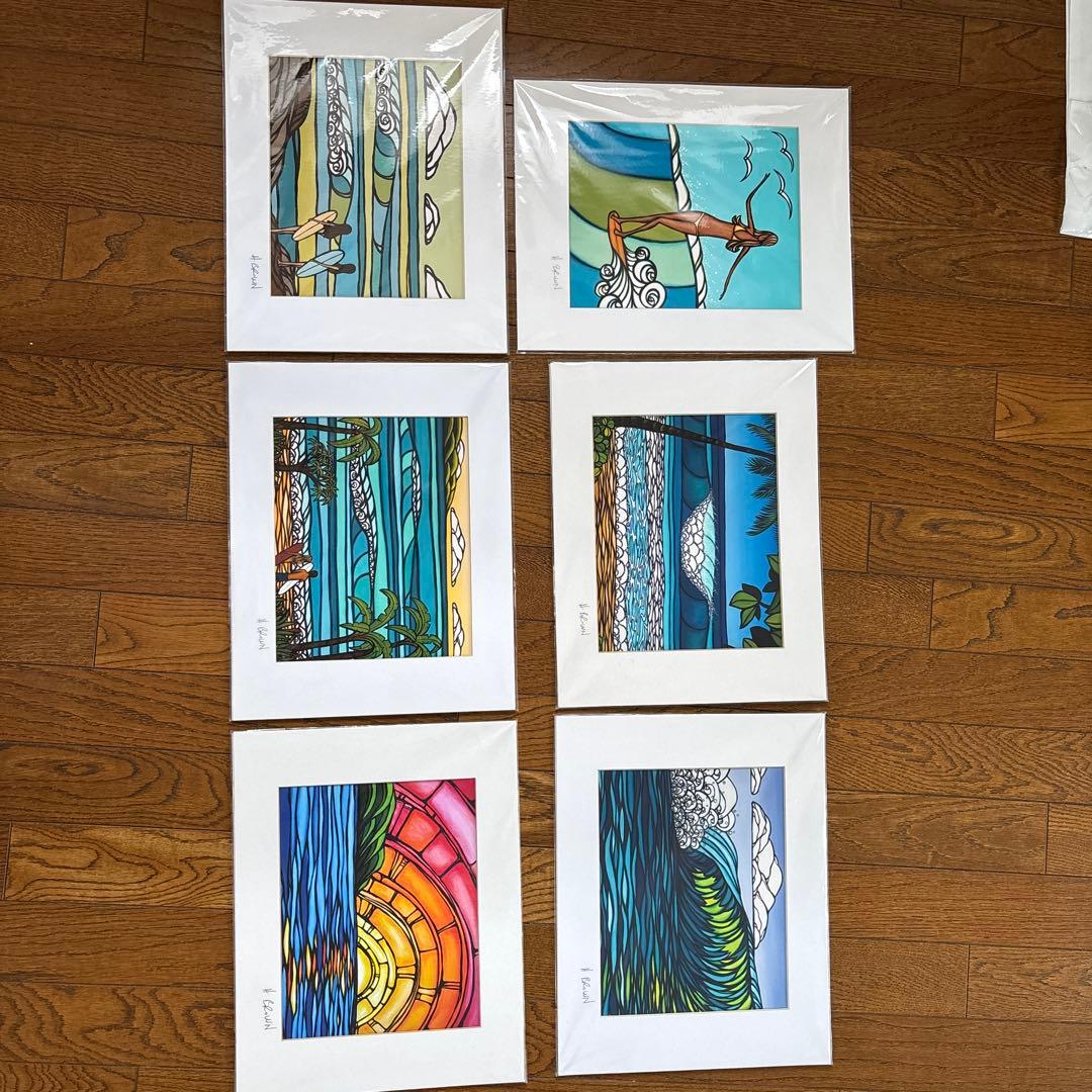 ヘザーブラウン　のアートプリント絵画6枚セット