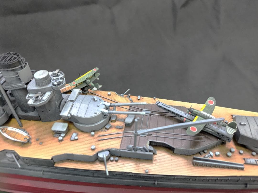 フジミ製・高速戦艦榛名1/350　RC改（防水アンプ、プロポ、受信機付属）