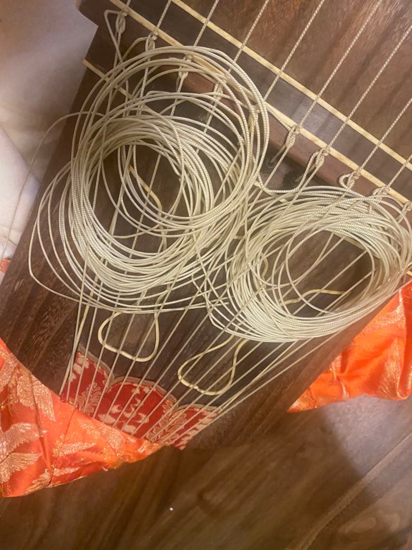 木製 琴13ゲン　オレンジケース付き