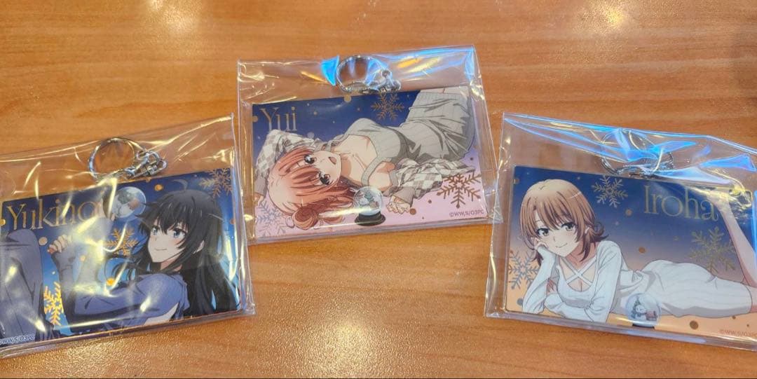 俺ガイル オーロラアクリルキーホルダー 雪の中にキミを閉じて コミケ107 3点