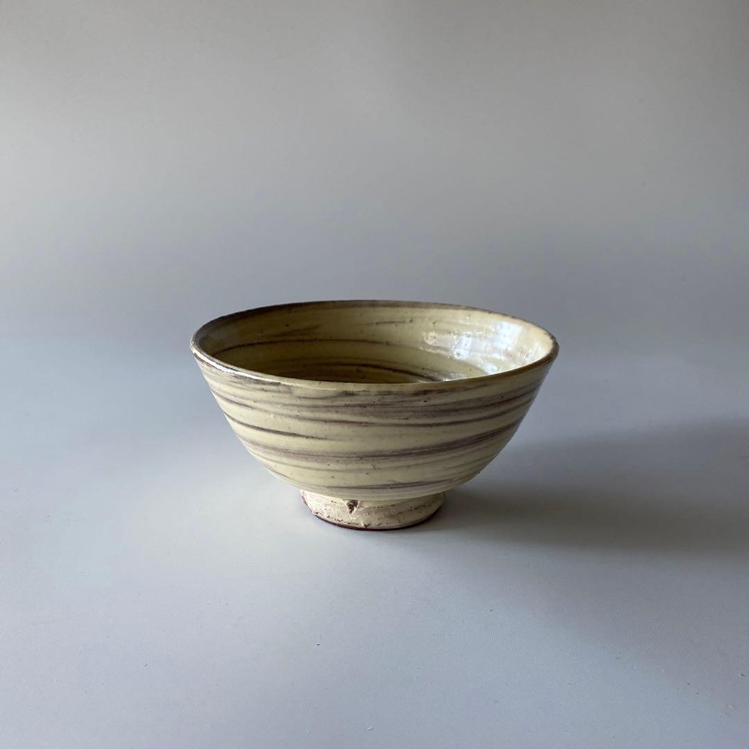 舩木道忠 刷毛目茶碗 共箱付