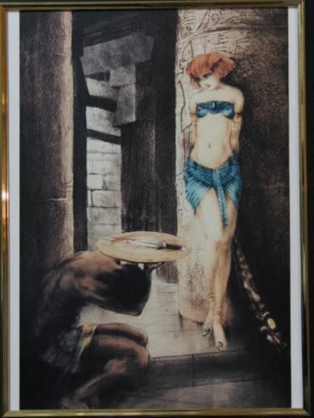 ルイ・イカール限定版・アールデコ/サロメ、希少な額装用画集より、新品高級額装付