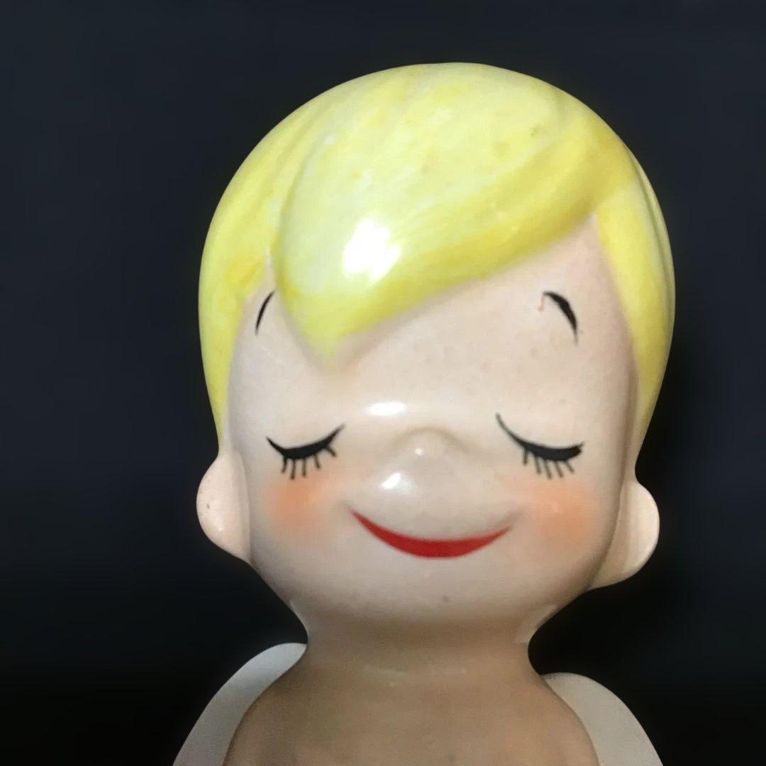 昭和レトロ　内藤ルネ　陶器の置物　天使の置物　RＵNE