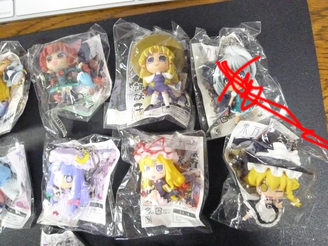 絶版　茜屋さんデザイン　東方マスコット　キーチェーン　10種まとめて