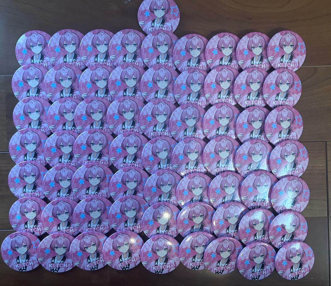 AMPTAK×COLORS ランダム缶バッジ(虹 ver.) けちゃ64コセット