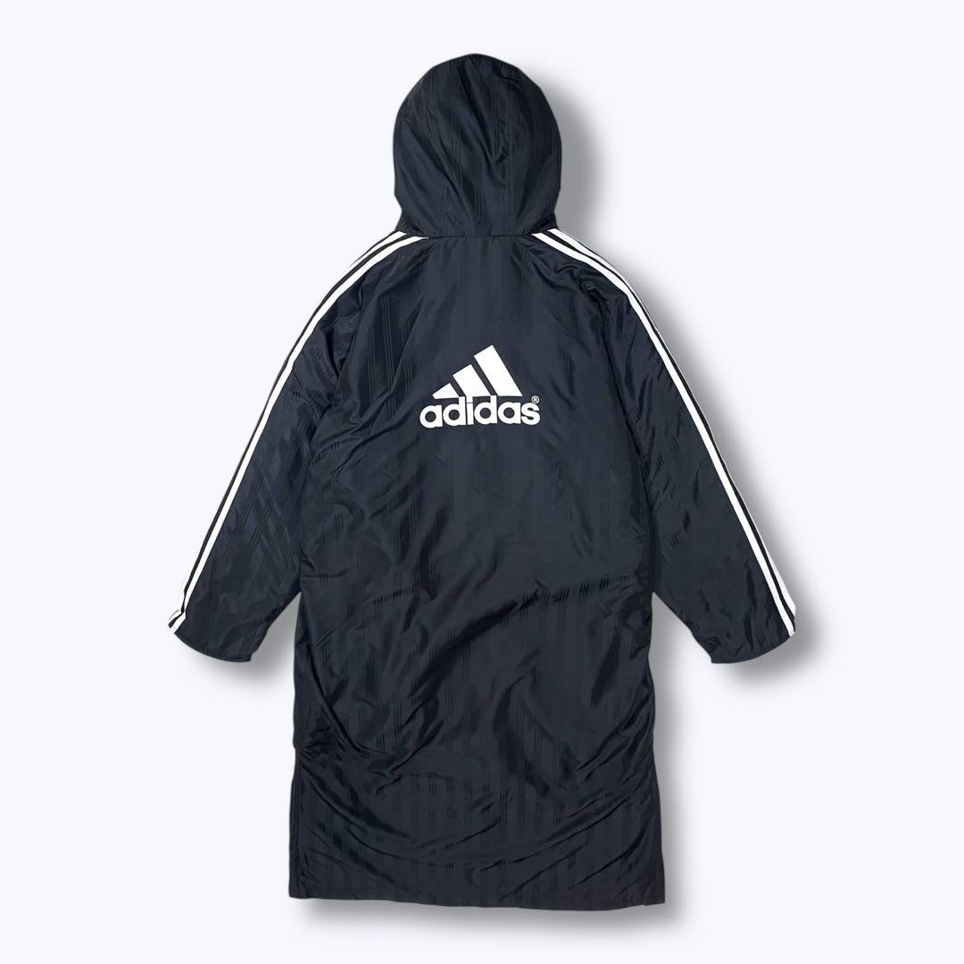 adidas FC東京 ベンチコート 旧エンブレム 黒 XOサイズ ロング丈