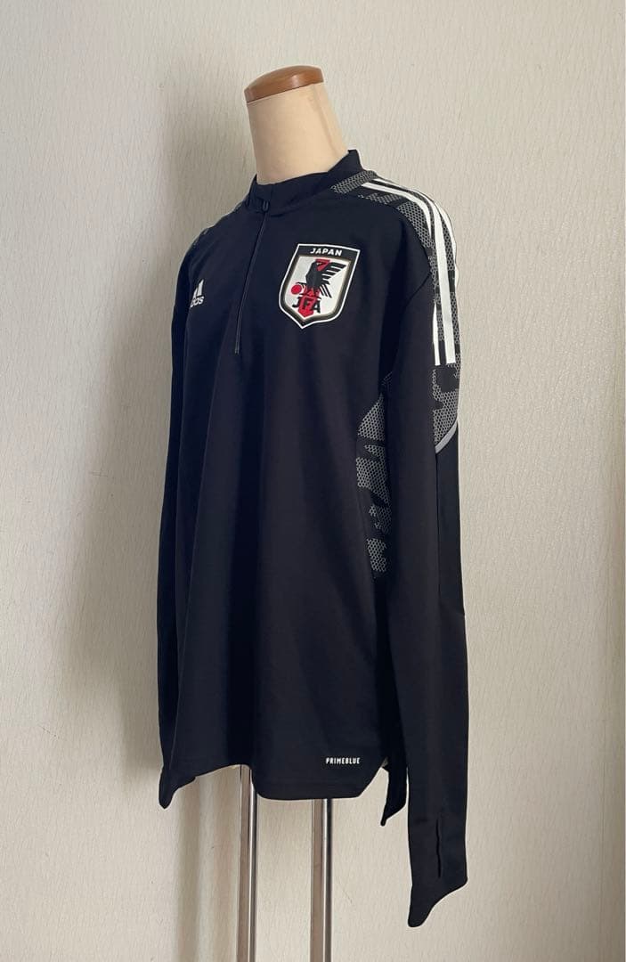 adidas アディダス 日本代表 黒 ジップ付きジャージ ウェア Oサイズ