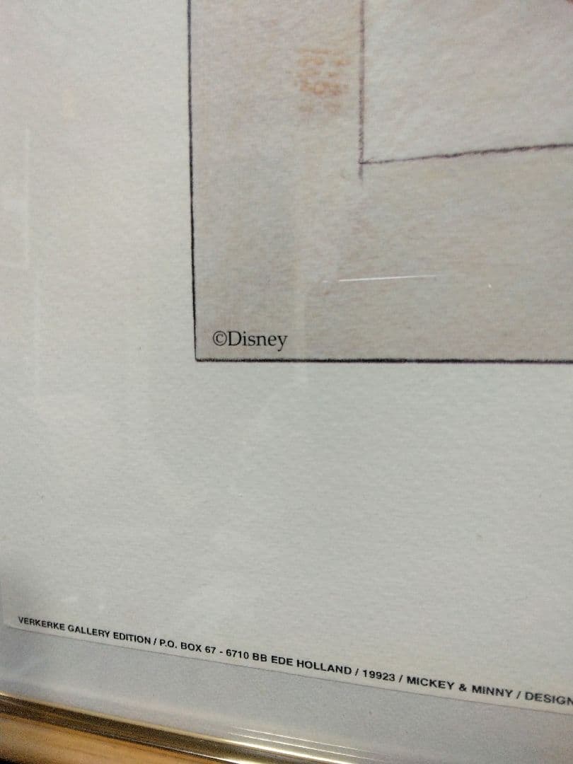 ディズニー　正規品　オランダ製　特殊加工　ポスター　ミッキー　ミニー　９０年代