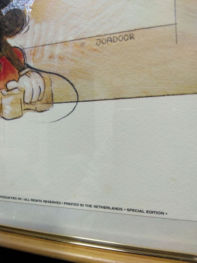 ディズニー　正規品　オランダ製　特殊加工　ポスター　ミッキー　ミニー　９０年代