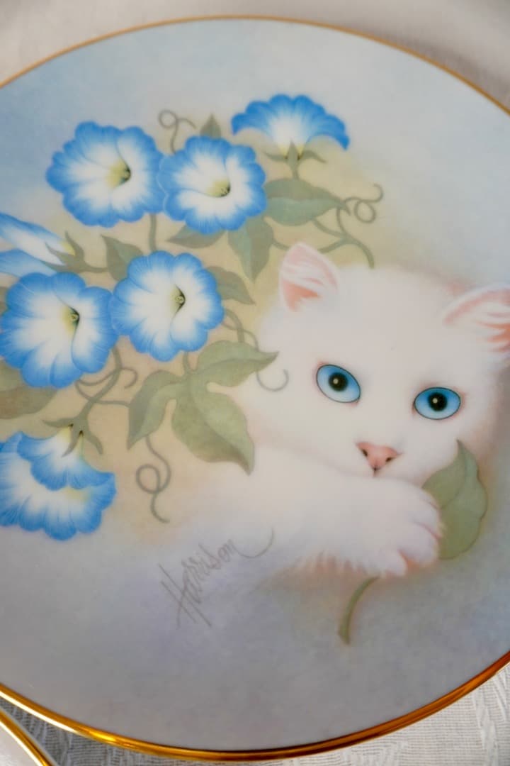 イギリス ヴィンテージ 猫 絵皿 3枚セット コレクションプレート