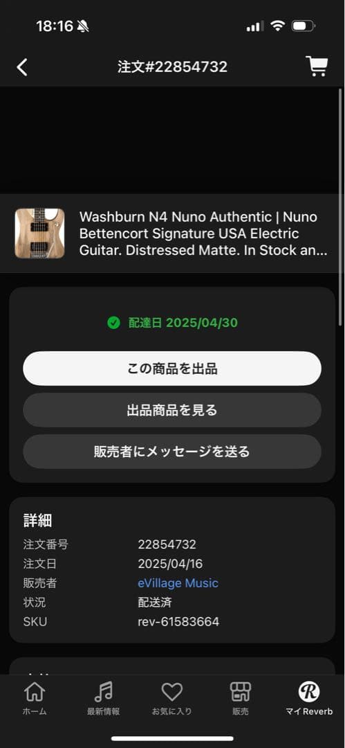 極美品 Washburn N4 Authentic ClipLock付き本人仕様