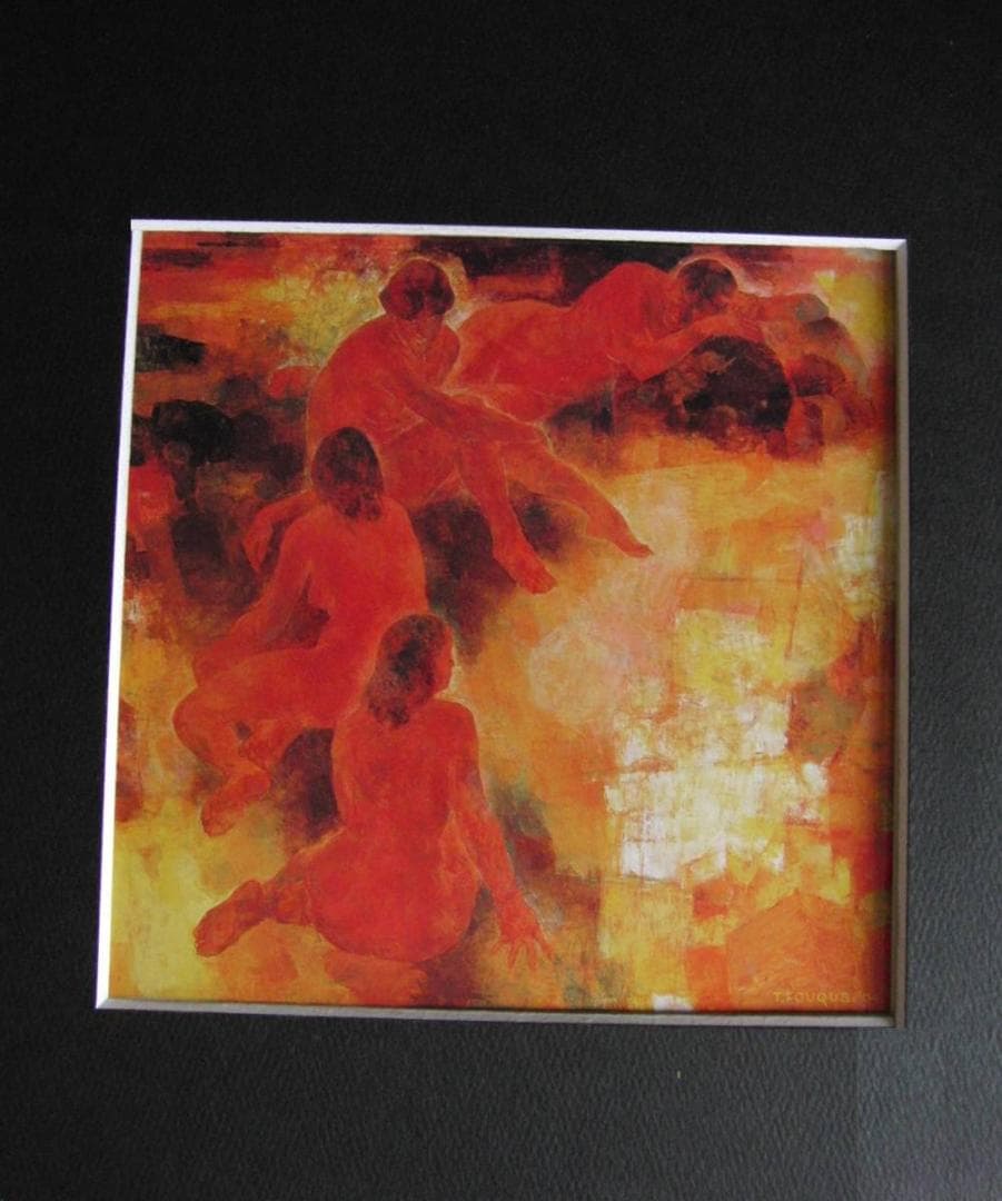 福島隆壽、【瀬戸内’04】、希少な額装用画集より、新品額装付、状態良好