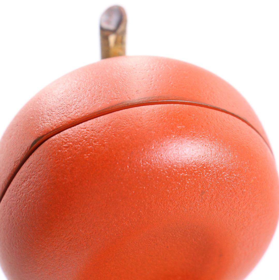 塗師 川岸充雅作 輪島塗乾漆造 柿香合 茶道具 共箱共布　V978