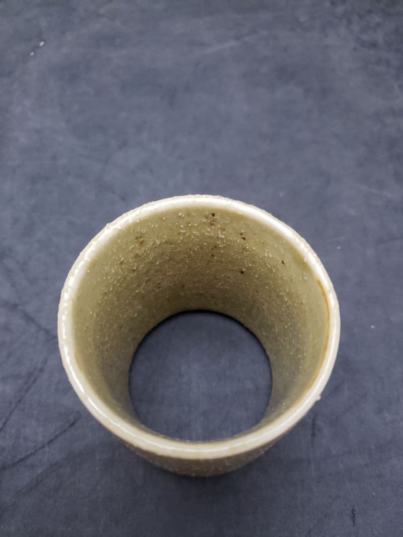 絵唐津皆具　古川華山作　清寂　茶道具　水指　建水　蓋置　花器　竹柄