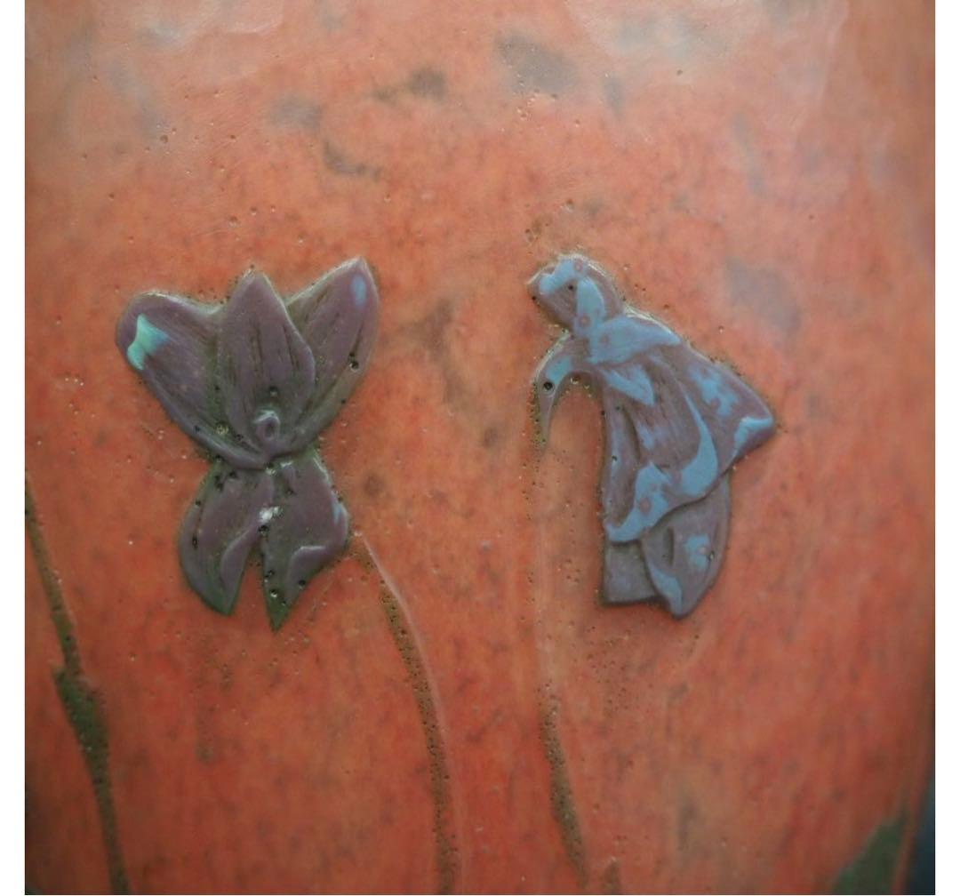 送料無料鑑定シール付ドームナンシー ガラス花瓶DAUMNANCY 美術館級傑作