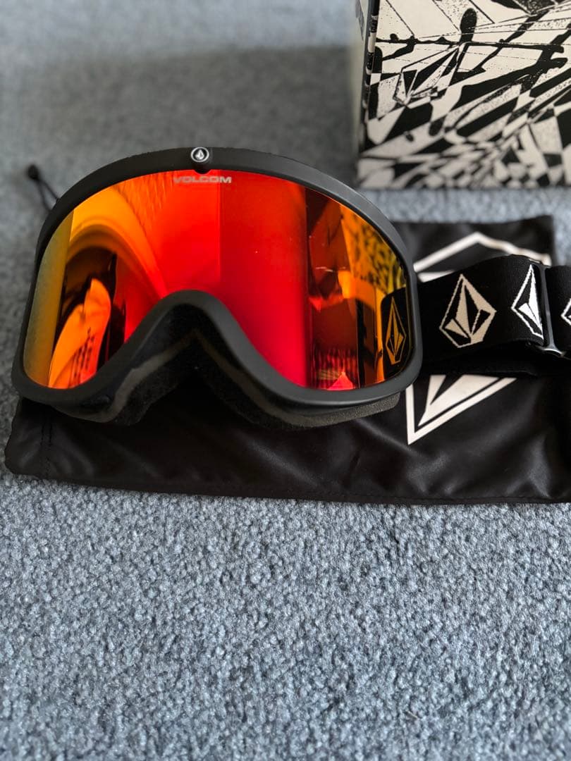 Volcom Footprintsスノーゴーグル（レッドクロームレンズ）
