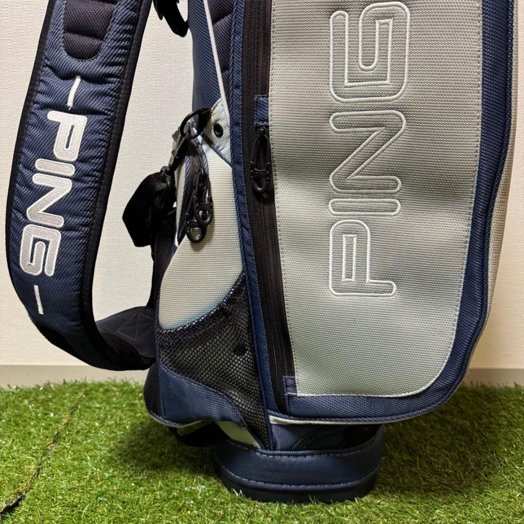 PING ピン キャディバッグ explore ゴルフバッグ ネイビー グレー