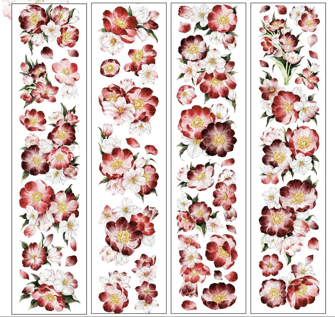 咔咔STUDIO《朱砂舞》海外マスキングテープ　マステ 【2645】