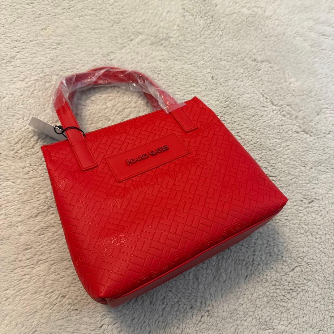 PEARLY GATES. カートバック 赤 (新品)
