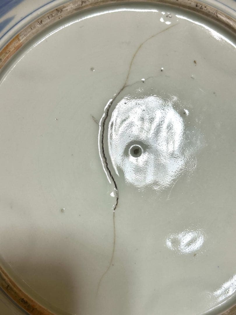 清光緒　染付　青花　大皿　中国美術　骨董品　陶磁器　時代物