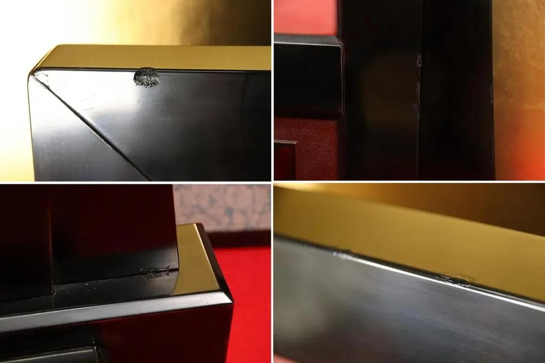 BA01 富山最高峰　蒔絵師　名工 中村尚濤済 作　漆蒔絵　衝立　桜獅子福鈴鯉