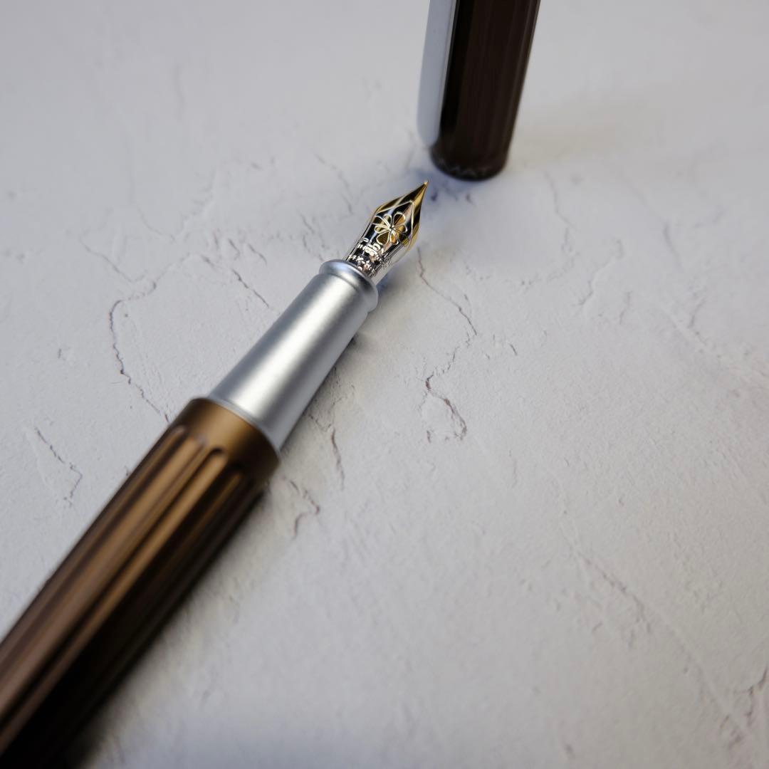 DIPLOMAT 万年筆 14金 細字 ブラウン 新品未使用