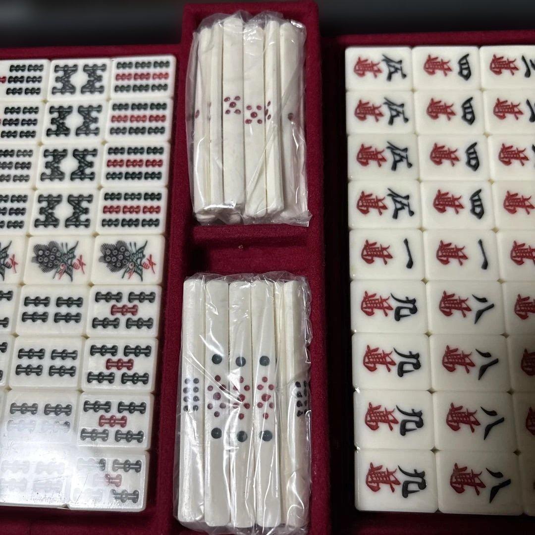 【レトロ新品未使用】高級麻雀牌 背竹 竹牌 マージャン 希少 レア