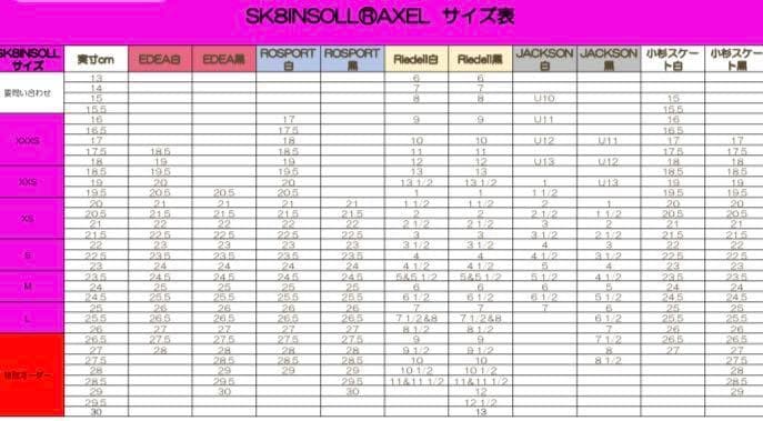 SK8INSOLL® DOUBLE AXEL カスタマイズインソール サイズL