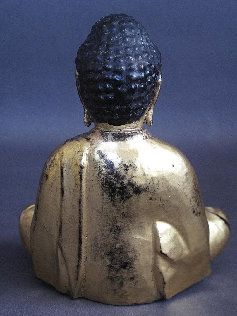 玉眼!!『木造 釈迦如来座像』古仏 総高44㎝